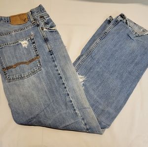 American Eagle Low Loose Ripped Jeans 31x32